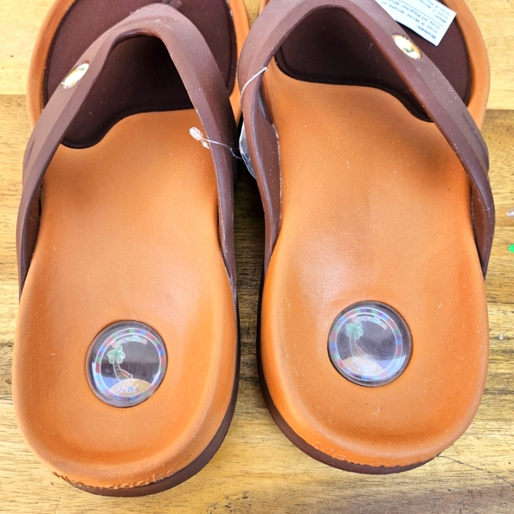 Hawaiian Jellys Ultra Comfort A'a Brown Lave Unisex  Sandal Women's Size… - Picture 11 of 16